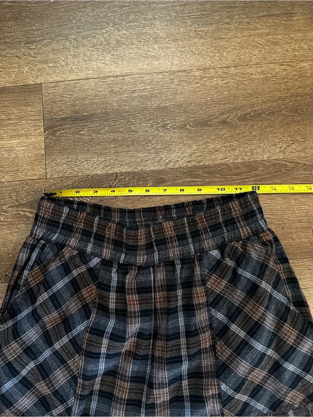 Natural Life Plaid Elastic-Waist Pants - Brown & Black - Picture 3 of 6